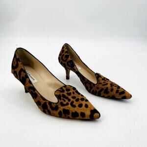 LK bennett leopard calf hair kitten heels